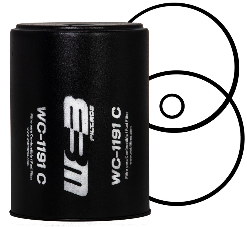 Filtro combustible wed WC1191C máquina agrícola equivalente en Wix 33196