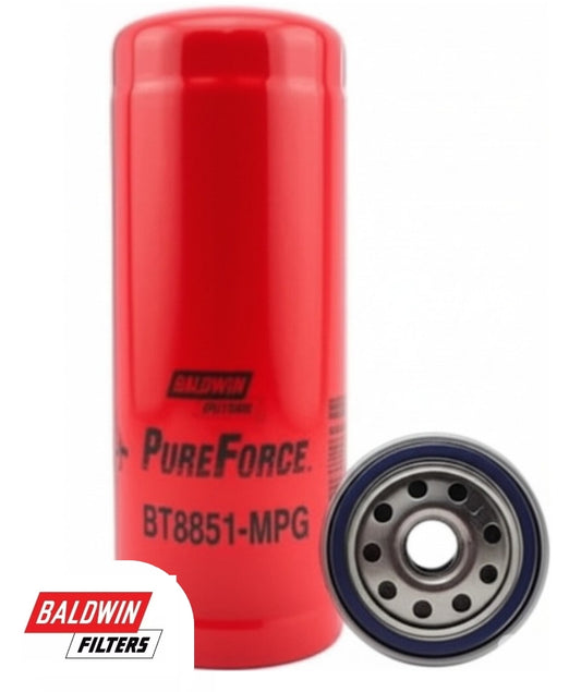 Filtró Aceite Hidráulico
Sellado BT8851-MPG
Marca BALDWIN, Para
JOHN DEERE/CAT.
Equivalencias: RE47317 -
51494 - P177047
