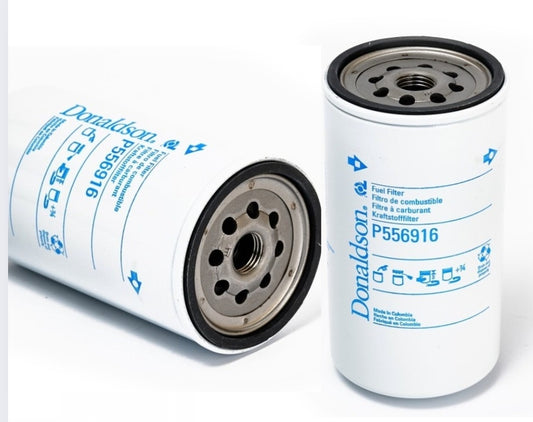 Filtro combustible Donaldson P556916
"Maquinaria Agrícola: Como cosechadoras y pulverizadores  John Deere 6750, AG CHEM EQUIPMENT 2505, A-3000, AGCO 8425 AGCOSTAR)."